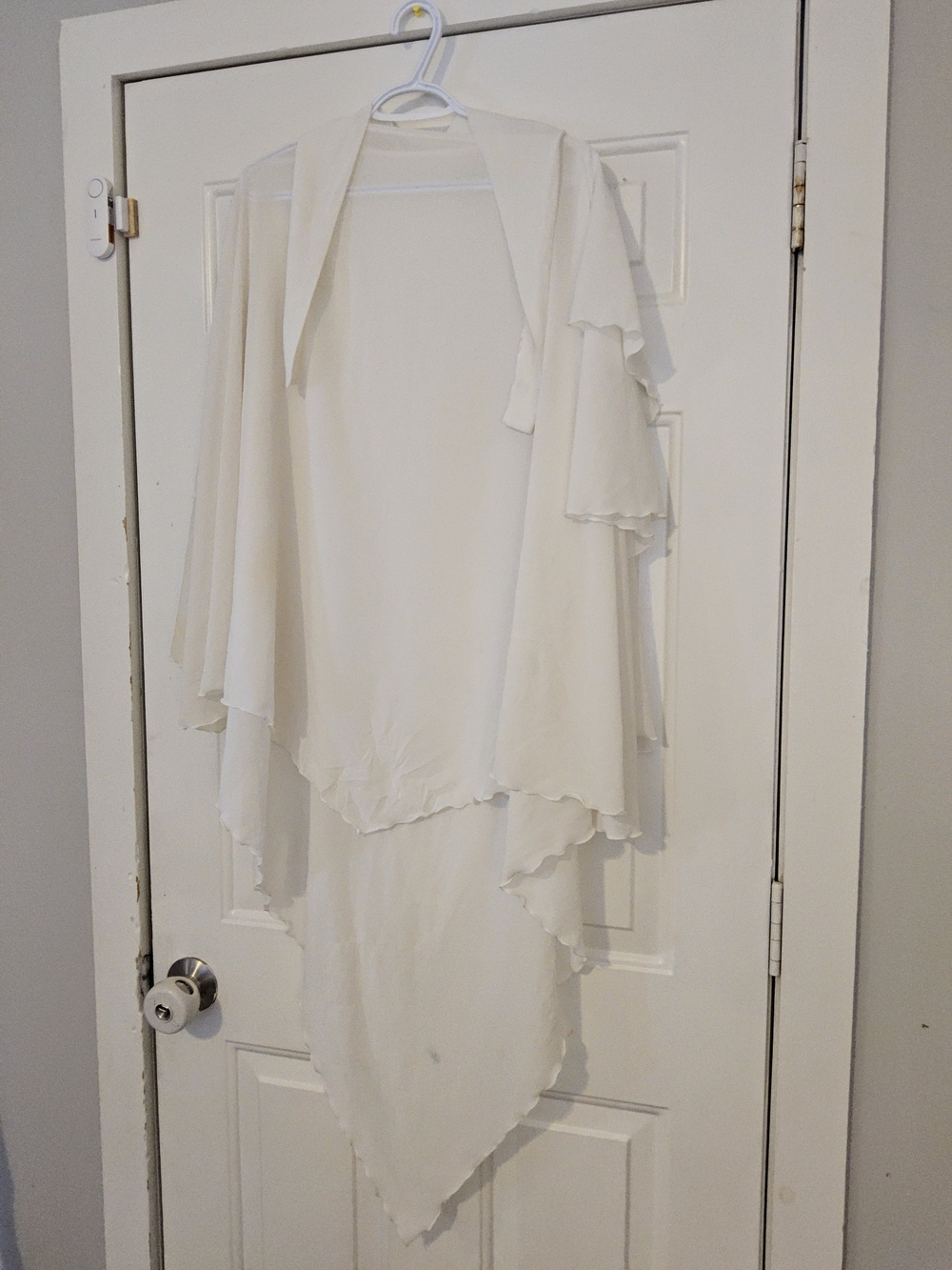 Flowy White Layered Chiffon Khimar